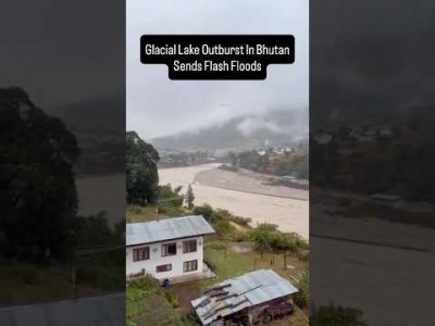 Glacial outburst in Bhutan