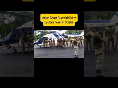 Indian Coast Guard delivers cyclone relief in Odisha