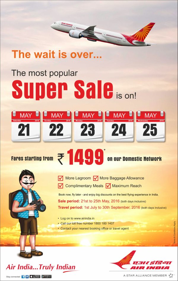 Air India launches 'Super Sale' 