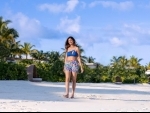 Bollywood actress Shilpa Shetty enjoys at Kuda Villingili Resort in Maldives with family