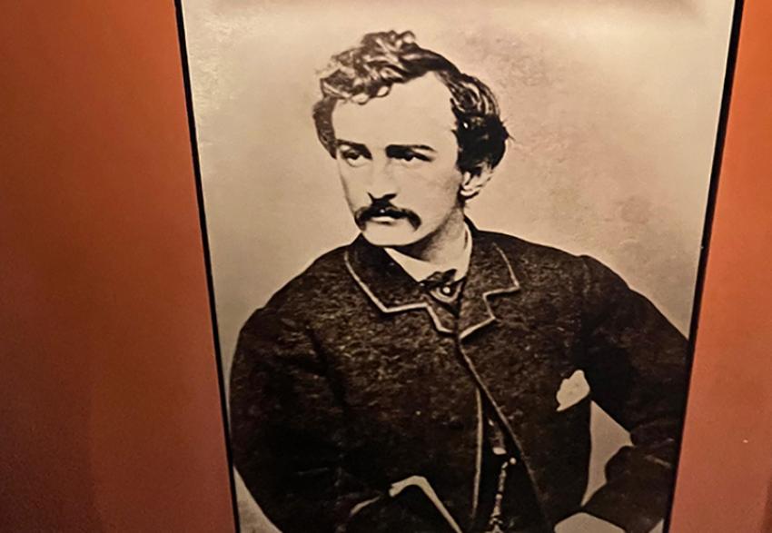 An image of assassin John Wilkes Booth in the Ford