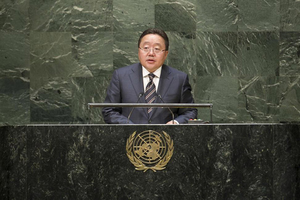 At UN Assembly, Mongolian leader underscores needs of landlocked developing countries