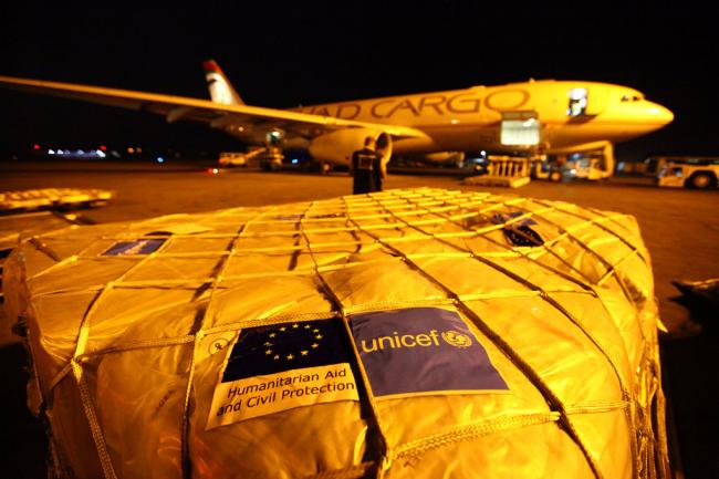 UNICEF, EU begin airlift of 80 metric tonnes of humanitarian supplies to Nepal