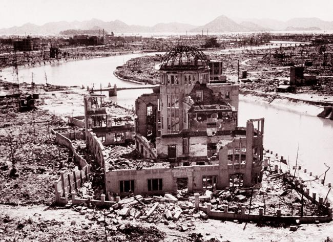 No more Hiroshimas. No more Nagasakis: Ban