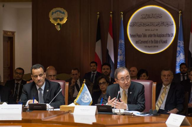 In Kuwait, Ban urges Yemeni delegations in peace talks to find lasting solution to end conflict
