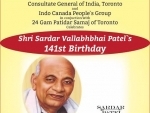 Toronto to observe Sardar Vallabhbhai Patel birthday