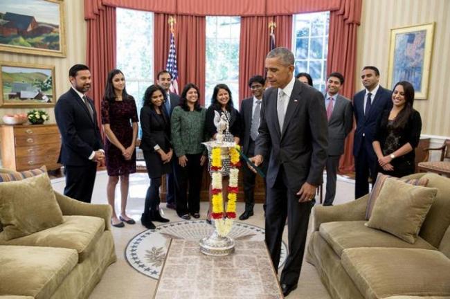 Barack Obama celebrates Diwali, lights first-ever diya in Oval Office