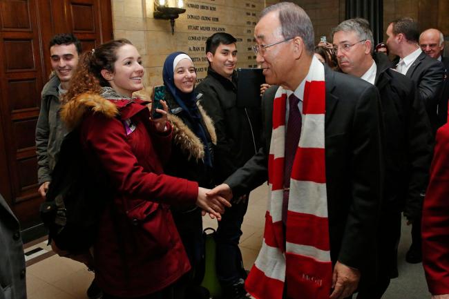 'Rise to the challenges' to shape a common future, UN chief tells McGill students