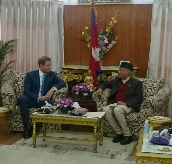 Prince Harry meets Nepal PM