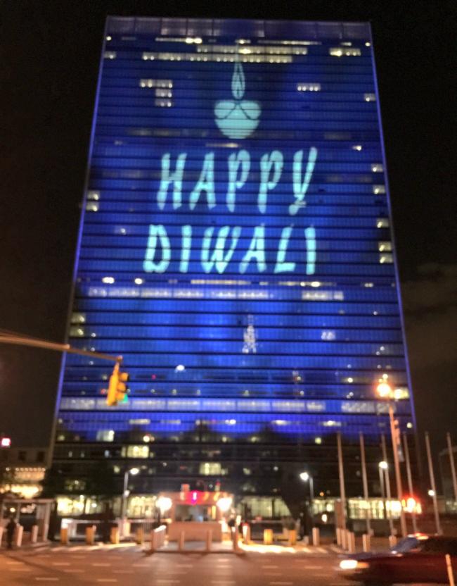 UN celebrating Diwali