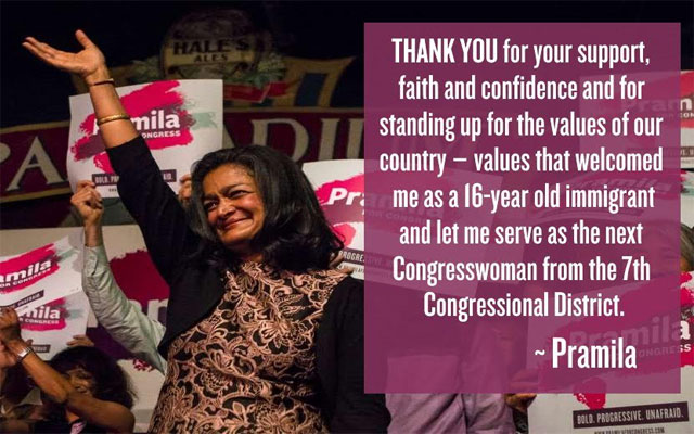 Pramila Jayapal elected to the U.S. House of Representative 