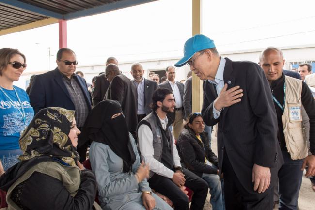 UN chief visits Zaatari refugee camp in Jordan, meets Middle Eastern leaders in capital 
