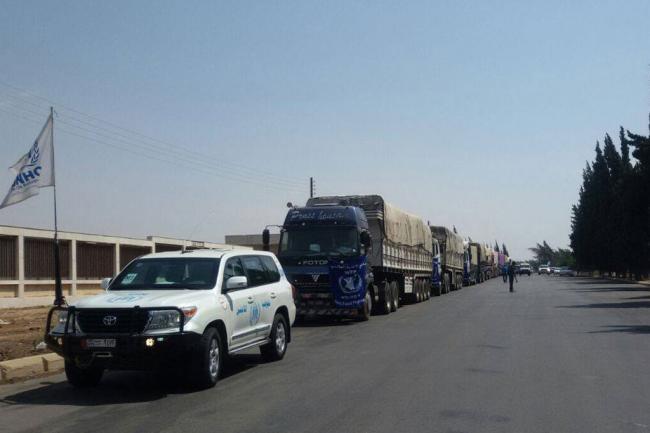 Aid convoys â€˜readyâ€™ to enter Aleppo; UN envoys await Russia-US talks on truce