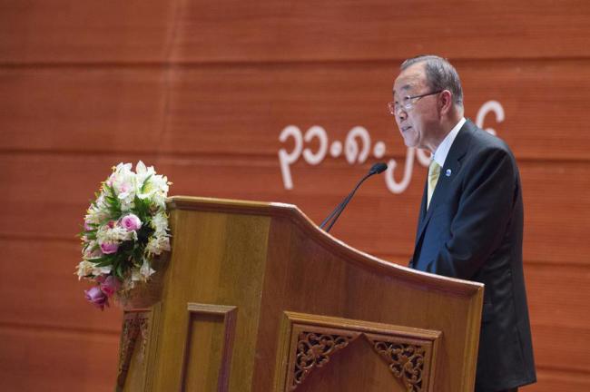 Myanmarâ€™s promising path to reconciliation to require compromise, Ban tells peace conference