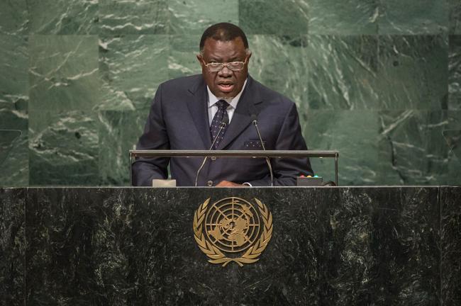  At UN, Namibian President vows to â€˜spare no effortâ€™ to lift nationâ€™s people out of poverty