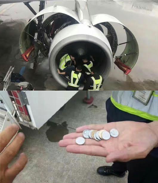 China: Elderly woman throws coin into jet engine, delays flight