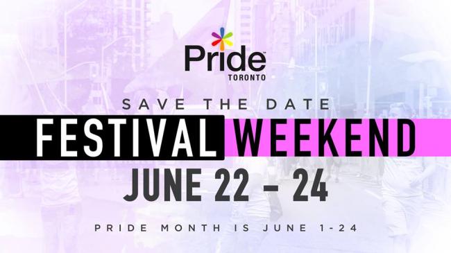 Pride Toronto announces dates for 2018 Pride Month and Festival Weekend