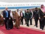 Donald Trump arrives in Saudi Arabia