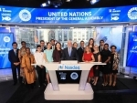 UN Assembly President rings Nasdaq bell; sounds alarm on behalf of world's endangered ocean