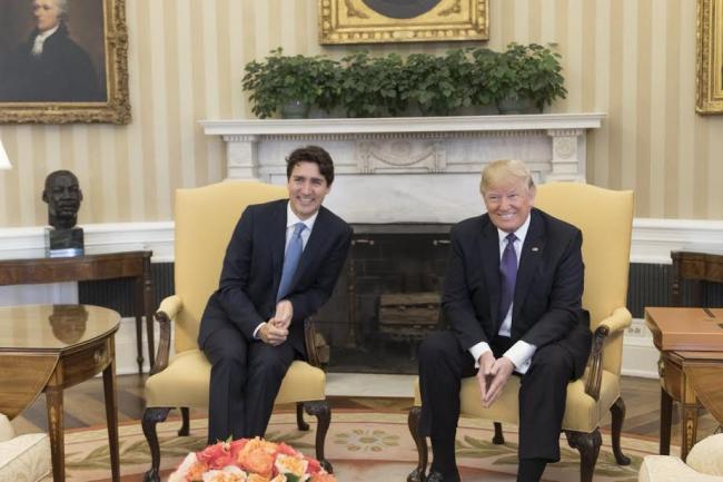 Trudeau meets Trump, takes up border security, economy