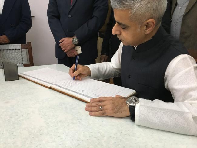 London Mayor Sadiq Khan arrives in Pakistan