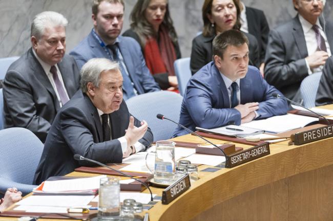  At Security Council, UN chief Guterres highlights global significance of a peaceful Europe 