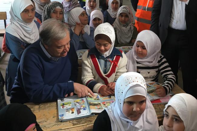  Supporting Syrian refugees not only an act 'of generosity' but also of 'enlightened self-interest' â€“ UN chief