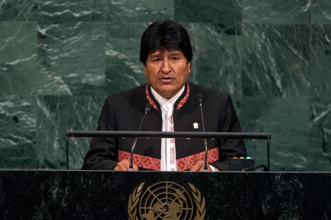 Boliviaâ€™s Morales, at UN, says natural resources, basic necessities must be viewed as human rights