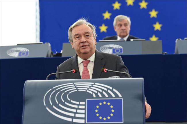  Secretary-General Guterres praises a united Europe as 'fundamental pillar' of strong UN