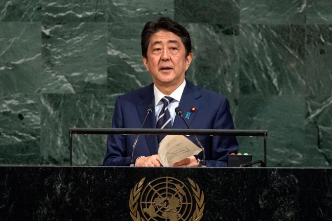 Japanâ€™s Abe, at UN General Assembly, calls for â€˜action nowâ€™ on DPRK nuclear programme