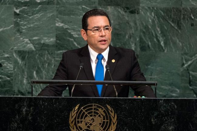 At UN, Guatemalan President pledges governmentâ€™s full commitment to fight against corruption