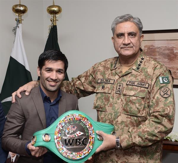 WBC Silver Flyweight Champion Muhammad Waseem meets Qamar Javed Bajwa 
