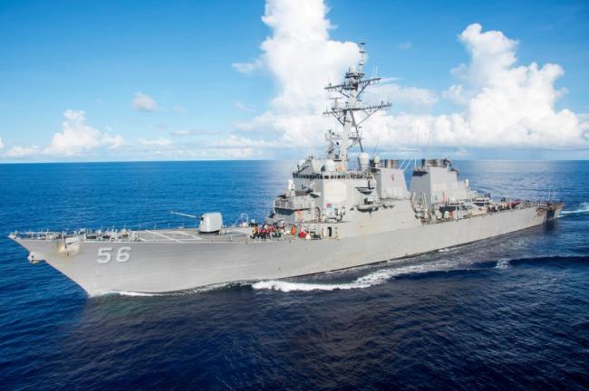US Navy ship collides with merchant vessel near Straits of Malacca
