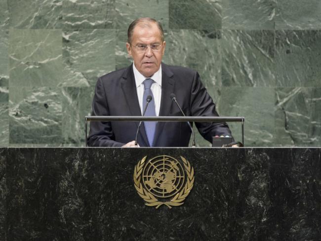 Russiaâ€™s Lavrov denounces from UN podium Westâ€™s â€˜brute forceâ€™ pursuit of domination