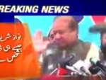 Shoe hurled at former Pakistan Prime Minister Nawaz Sharif in Lahore