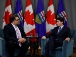 Canada PM Trudeau meets Calgary Mayor Naheed Nenshi