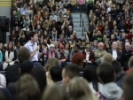 Canada PM Trudeau interacts with people, faces tough questions