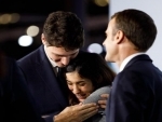 Canada PM Justin Trudeau meets Nobel Peace Prize winner Nadia Murad in Paris