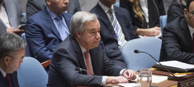 â€˜There is no plan B,â€™ says Guterres, reiterating UNâ€™s commitment to two-state solution to Israeli-Palestinian conflict