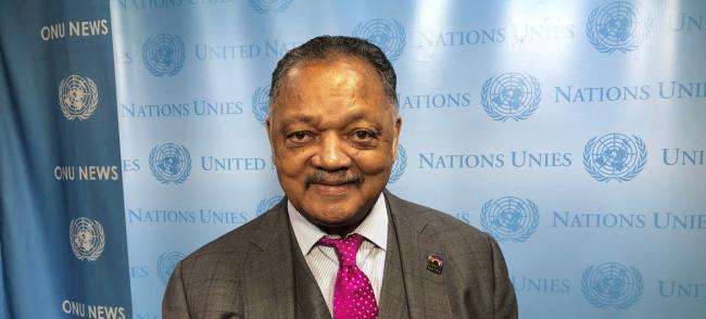 Jesse Jackson issues call at UN for â€˜global coalition of conscienceâ€™ to cement human rights