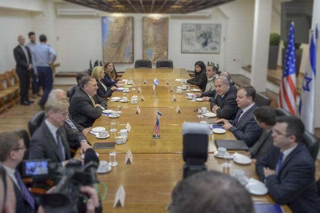 Mike Pompeo meets Israel Prime Minister Benjamin Netanyahu 