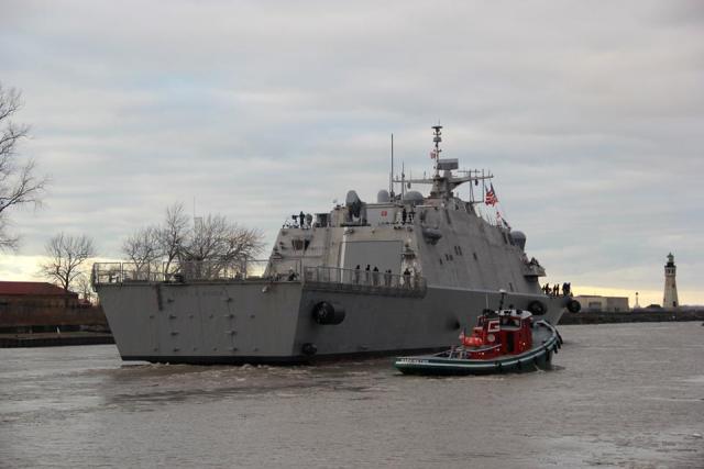 USS Little Rock leaves for Florida after 3 months
