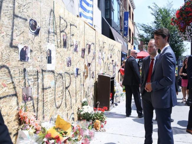 Canada PM Justin Trudeau attends funeral of Toronto shooting victims