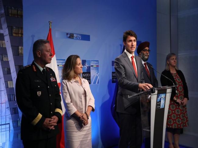 Canada is spending enough on defence, says Trudeau at NATO