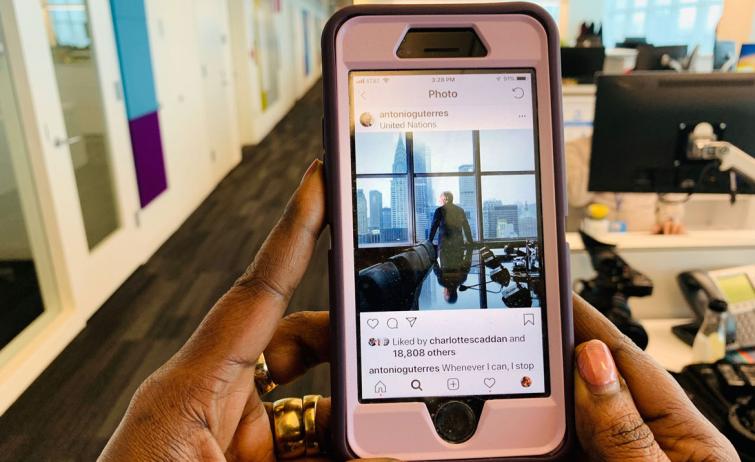 From his room with a view, UN chief takes to Instagram with an eye on hope and a brighter future