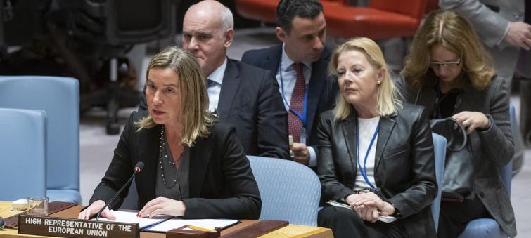Europe and UN form bulwark against â€˜might makes rightâ€™ worldview, EU foreign affairs chief tells Security Council