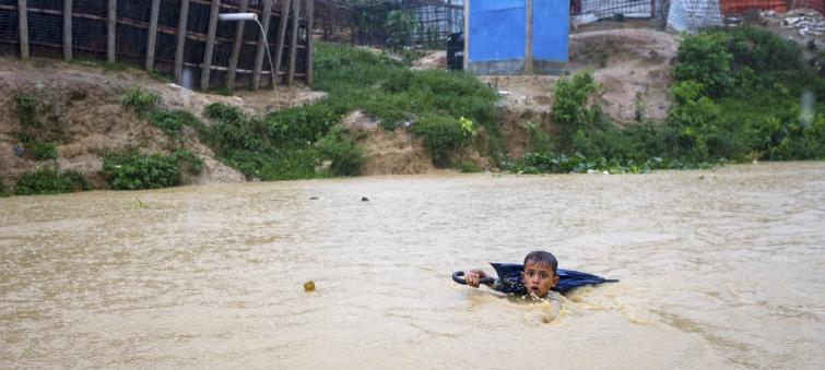 Monsoon rains turn millions of childrenâ€™s lives â€˜upside downâ€™ across South Asia