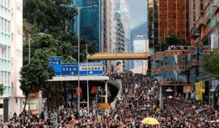 Hong Kong protesters march again against extradition bill