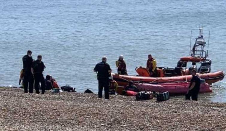UK Border force intercept 74 migrants crossing English Channel