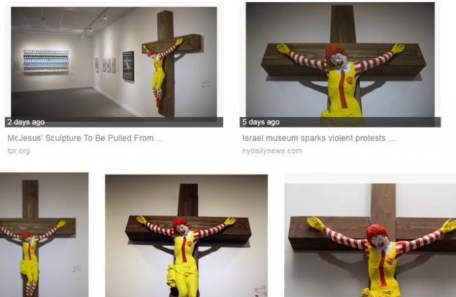 Israeli museum to remove sculpture depicting Ronald McDonald as Jesus following violence 